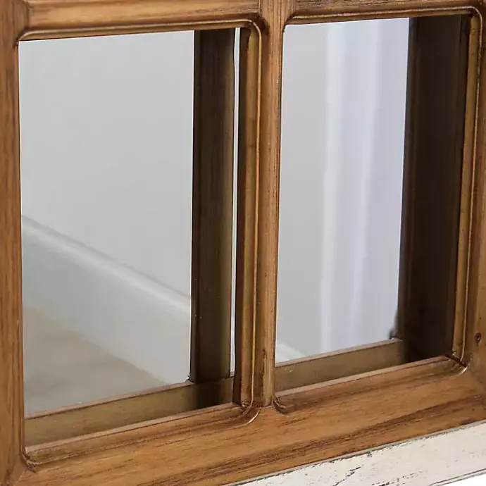 Best Kirklands Home Natural Arched Pane Doors Wall Mirror