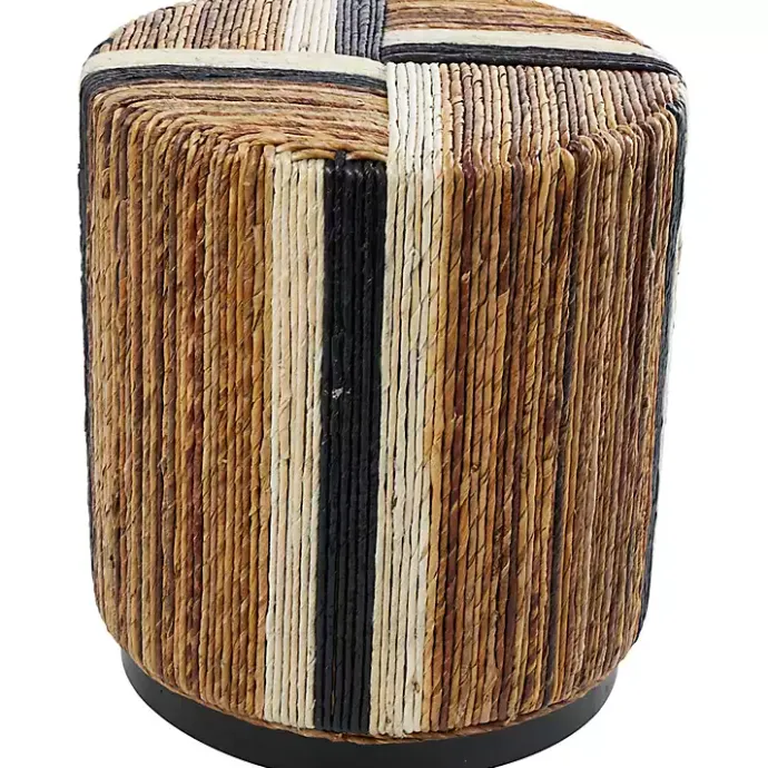 Kirklands Home Natural Banana Leaf Wrapped Accent Table