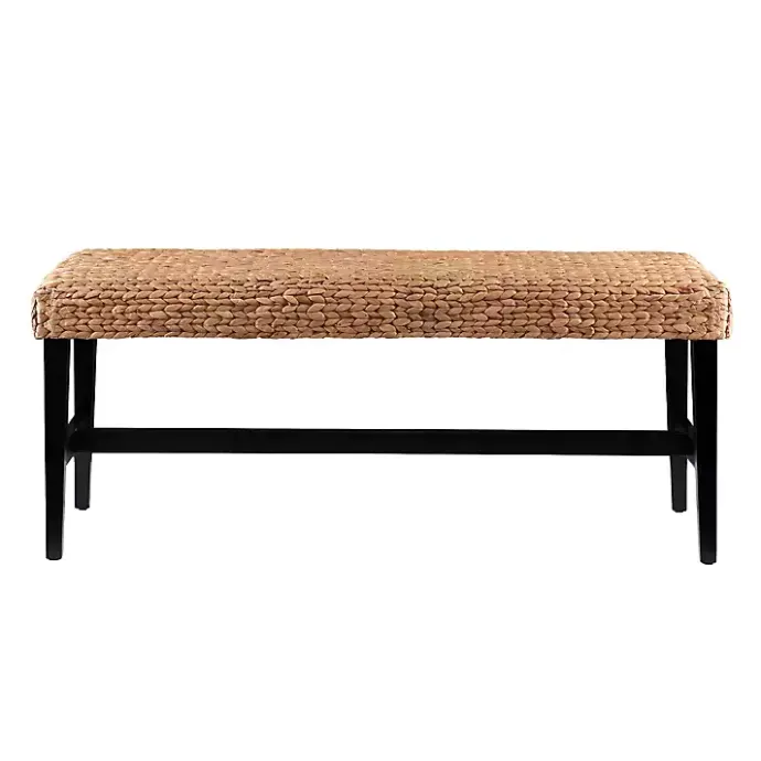 Sale Kirklands Home Natural Blanchard Water Hyacinth Bench Tan