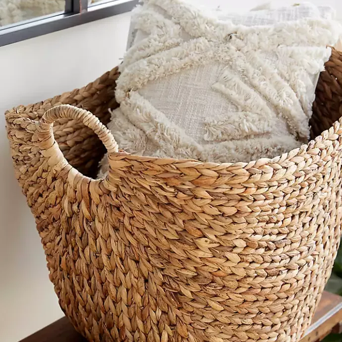 Best Kirklands Home Natural Braided Seagrass Basket Tan