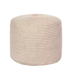 Sale Kirklands Home Natural Cable Braided Pouf Tan