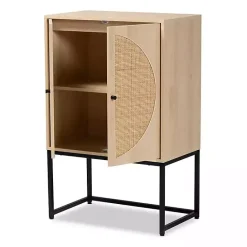Online Kirklands Home Natural Cane and Wood 2-Door Cabinet
