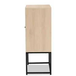 Online Kirklands Home Natural Cane and Wood 2-Door Cabinet