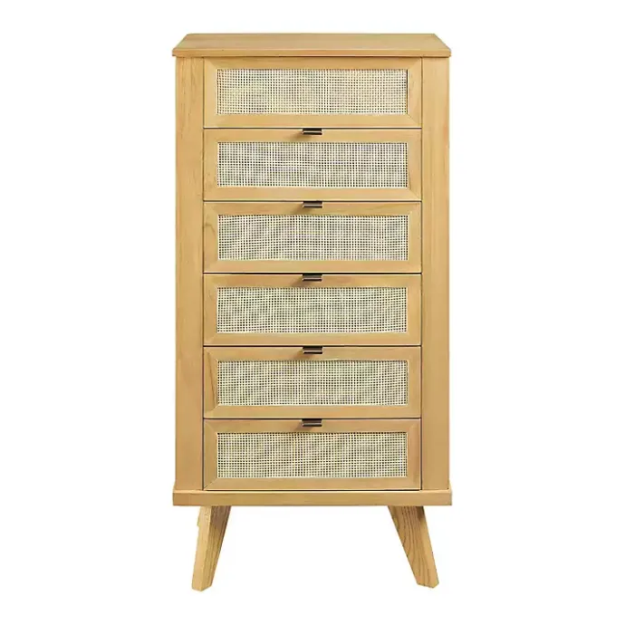 Clearance Kirklands Home Natural Cane Jewelry Armoire Tan