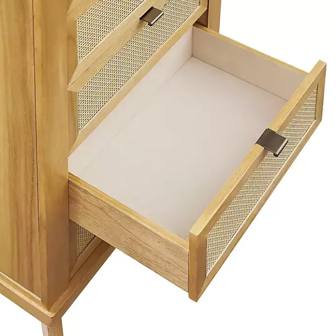 Clearance Kirklands Home Natural Cane Jewelry Armoire Tan