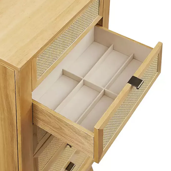 Clearance Kirklands Home Natural Cane Jewelry Armoire Tan