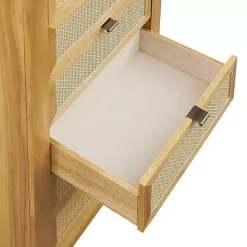 Clearance Kirklands Home Natural Cane Jewelry Armoire Tan