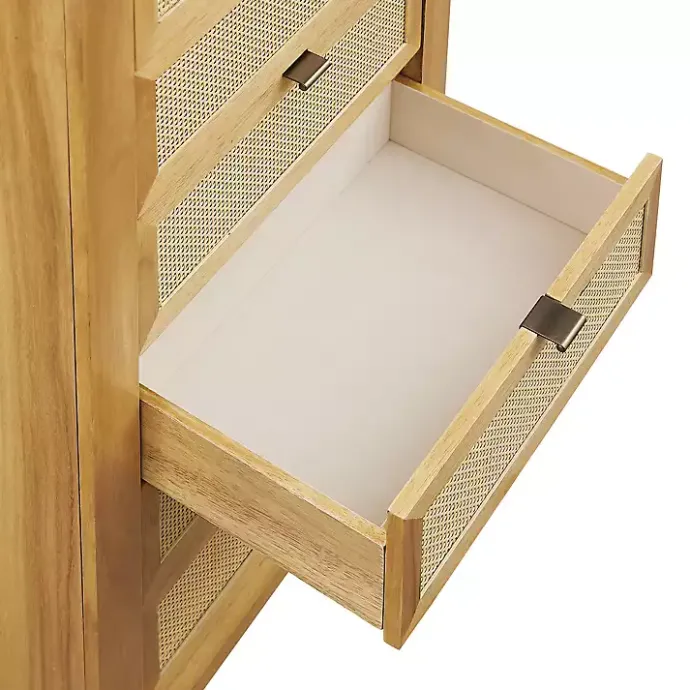 Clearance Kirklands Home Natural Cane Jewelry Armoire Tan