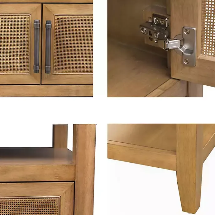 Best Kirklands Home Natural Cane Martha Sterwart Console Table Tan