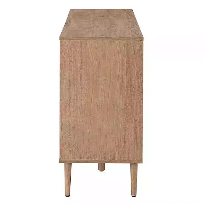 Sale Kirklands Home Natural Cane Wood Arched Sideboard Cabinet