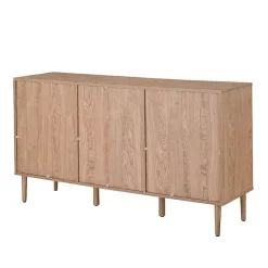 Sale Kirklands Home Natural Cane Wood Arched Sideboard Cabinet