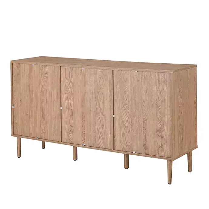Sale Kirklands Home Natural Cane Wood Arched Sideboard Cabinet