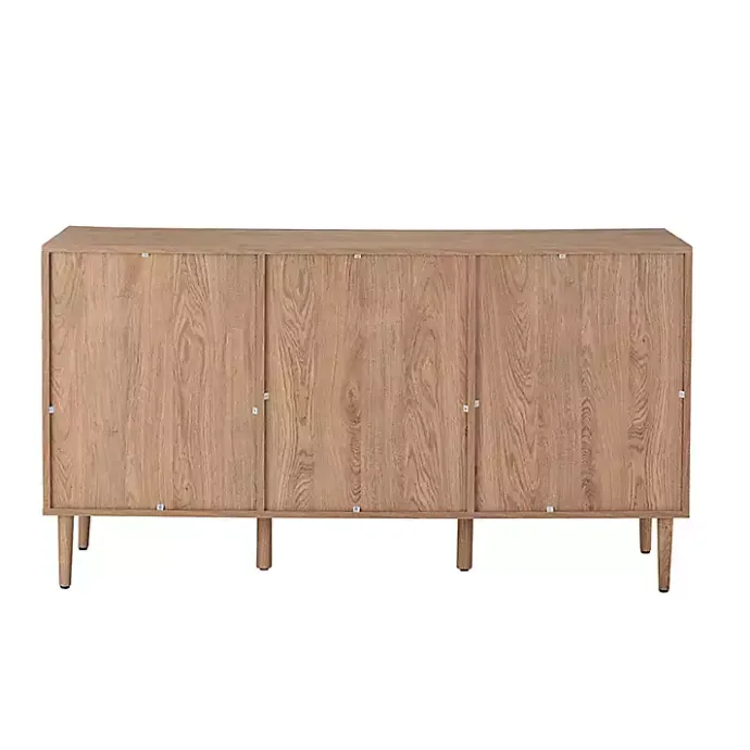 Sale Kirklands Home Natural Cane Wood Arched Sideboard Cabinet