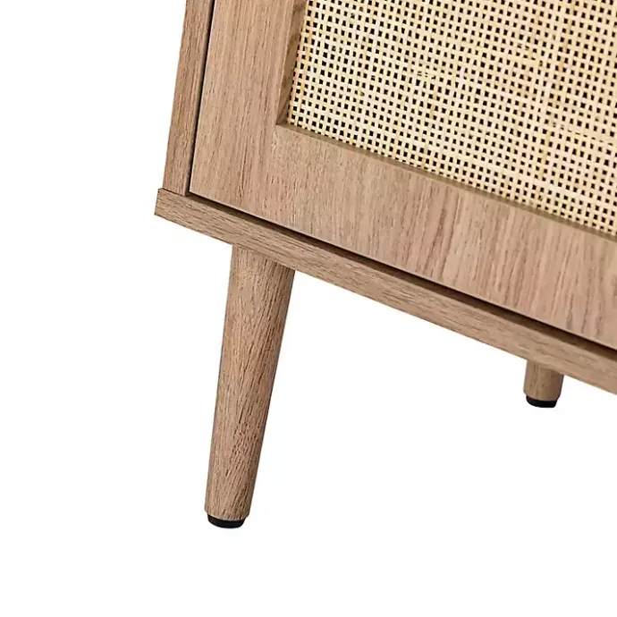 Sale Kirklands Home Natural Cane Wood Arched Sideboard Cabinet