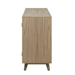 Clearance Kirklands Home Natural Cane Wood Storage Media Cabinet Tan