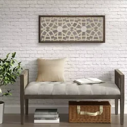 Online Kirklands Home Natural Carved Damask Wooden Wall Plaque Tan