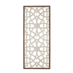 Online Kirklands Home Natural Carved Damask Wooden Wall Plaque Tan
