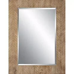 Sale Kirklands Home Natural Chevron Wood Wall Mirror