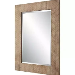Sale Kirklands Home Natural Chevron Wood Wall Mirror