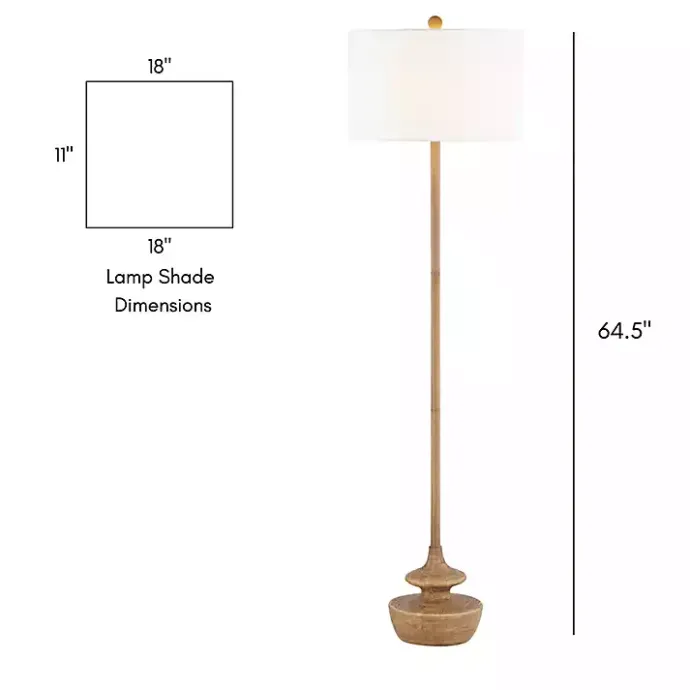 Best Kirklands Home Natural Contemporary Floor Lamp White