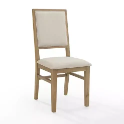Online Kirklands Home Natural Cream Upholstered Dining Chairs, Set of 4 Ivory