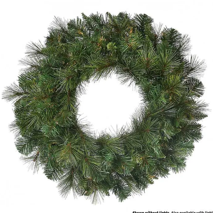 Best Kirklands Home Natural Deluxe Belgium Pine Wreath, 24 in. Green