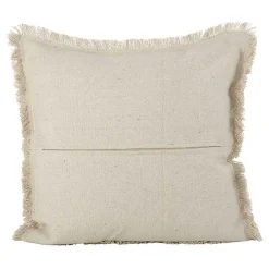 Online Kirklands Home Natural Diamond Pillow with Fringed Edges