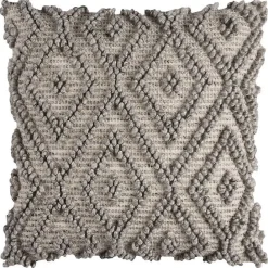Online Kirklands Home Natural Diamond Wool Pillow Brown