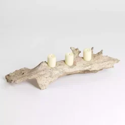 Outlet Kirklands Home Natural Driftwood Candle Runner Gray