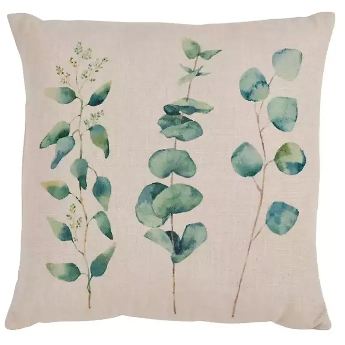 Best Kirklands Home Natural Eucalyptus Print Pillow