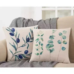 Best Kirklands Home Natural Eucalyptus Print Pillow