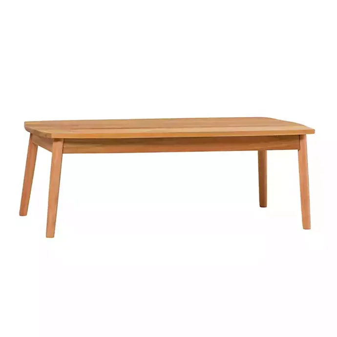 Online Kirklands Home Natural Eucalyptus Wood Outdoor Coffee Table Tan