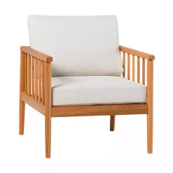Online Kirklands Home Natural Eucalyptus Wood Outdoor Accent Chair