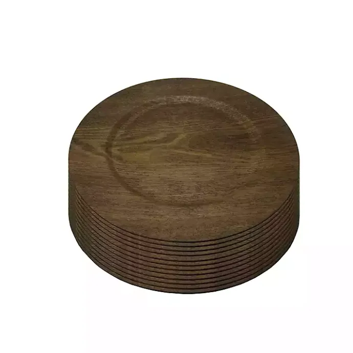 Outlet Kirklands Home Natural Faux-Wood Charger Plates, Set of 12 Brown