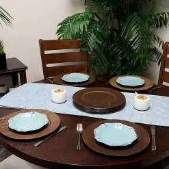 Outlet Kirklands Home Natural Faux-Wood Charger Plates, Set of 12 Brown