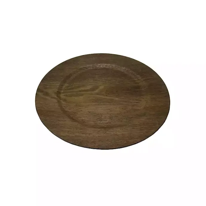 Outlet Kirklands Home Natural Faux-Wood Charger Plates, Set of 12 Brown