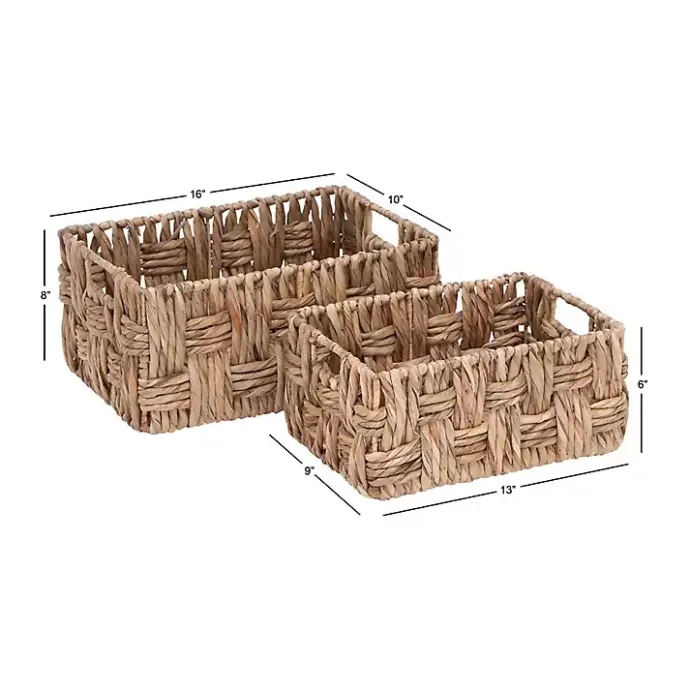 Best Kirklands Home Natural Fibers 2-pc. Jute Basket Set Brown