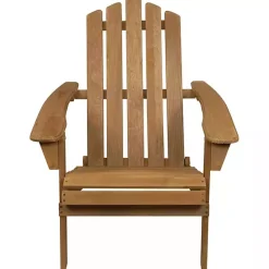 Best Kirklands Home Natural Folding Outdoor Adirondack Chair Tan