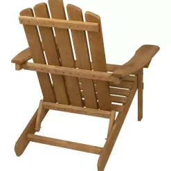 Best Kirklands Home Natural Folding Outdoor Adirondack Chair Tan