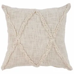 Hot Kirklands Home Natural Fringe Diamond Pillow, 20 in. Tan