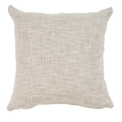 Hot Kirklands Home Natural Fringe Diamond Pillow, 20 in. Tan