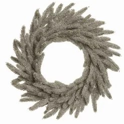 Sale Kirklands Home Natural Frosted Pine Branch Christmas Wreath Green