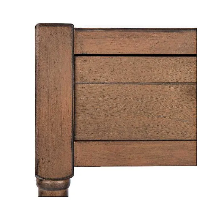 Outlet Kirklands Home Natural Geometric Industrial Pull Accent Table Brown