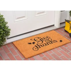 Sale Kirklands Home Natural Give Thanks Thanksgiving Doormat, 29 in.