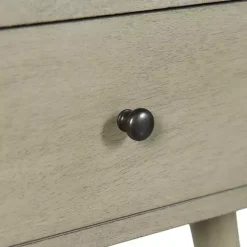 Best Kirklands Home Natural Wood 1-Drawer Arthur Accent Table Gray