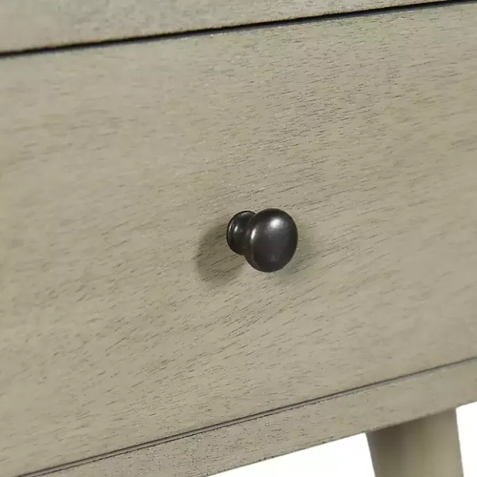 Best Kirklands Home Natural Wood 1-Drawer Arthur Accent Table Gray