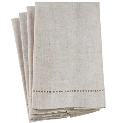 Sale Kirklands Home Natural Hemstitch Guest Towels, Set of 4 Tan