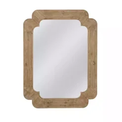 Outlet Kirklands Home Natural Honey Wood Phillip Wall Mirror