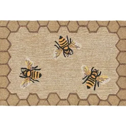 Outlet Kirklands Home Natural Honeycomb & Bees Outdoor Accent Rug