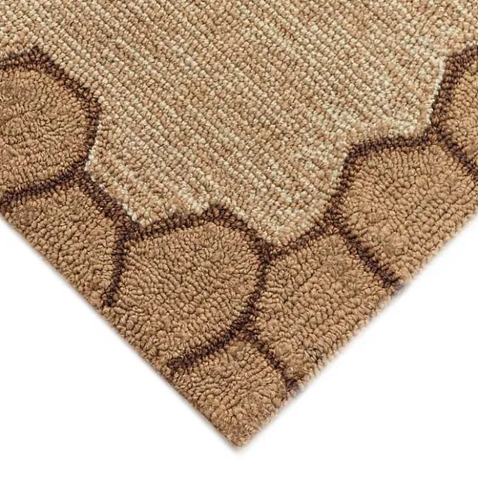 Outlet Kirklands Home Natural Honeycomb & Bees Outdoor Accent Rug